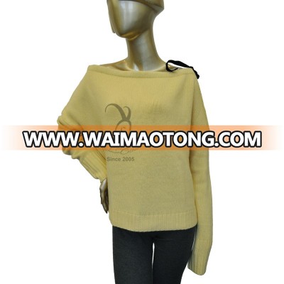 Newest arrival cashmere boat-neck sweater